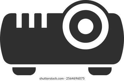 Projector sign black icon vector illustration