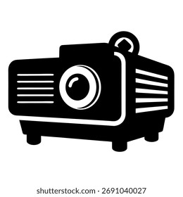 Projektor Silhouette Vektor auf weißem Hintergrund