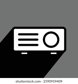 projector simple icon, vector illustration 