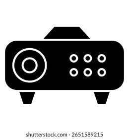 Projector Solid icon isolated on white 