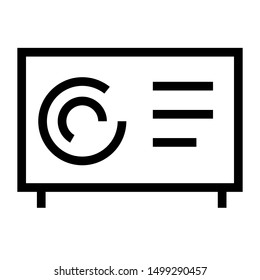 projector thin line vector icon