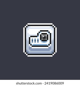 projector tool sign in pixel art style