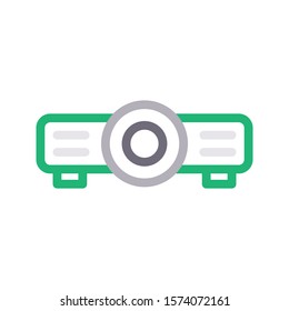 projector vector color line icon 
