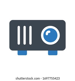 projector vector glyph color icon 