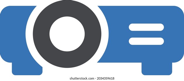 projector vector glyph colour icon