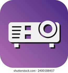 Projector Vector Glyph Gradient Background Icon For Personal And Commercial Use.

