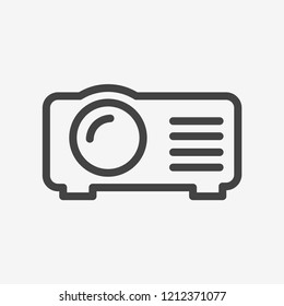 Projector vector icon. Best modern flat pictogram illustration sign for web and mobile apps design
