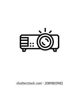 projector vector icon. computer component icon outline style. perfect use for logo, presentation, website, and more. simple modern icon design line style