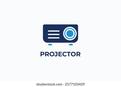 PROJECTOR vector, icon or logo sign isolated symbol illustration