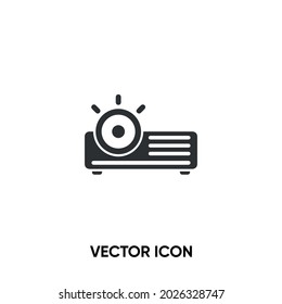 Projector vector icon. Modern, simple flat vector illustration for website or mobile app.Presentation media projector symbol, logo illustration. Pixel perfect vector graphics	