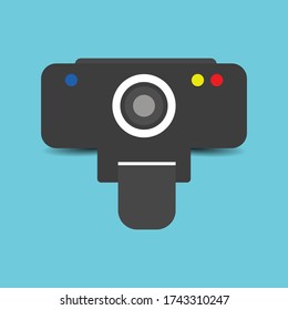 icono del vector del proyector. Presentación, película, película, proyector de medios ilustración vectorial simple línea moderna icono, símbolo, diseño de pictograma