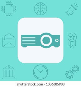 Projector vector icon sign symbol