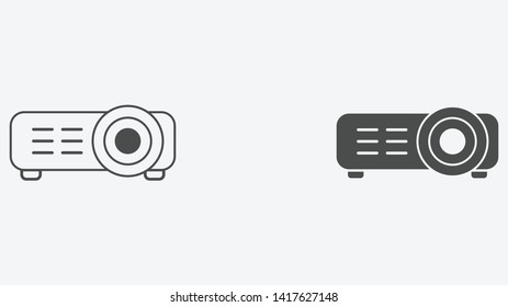 Projector vector icon sign symbol