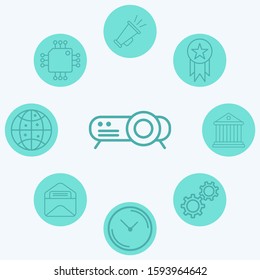 Projector vector icon sign symbol