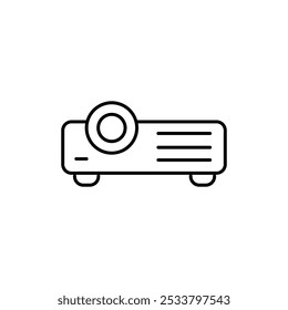 Ícone vetorial do projetor. ilustração linear simples e plana para web e app.eps