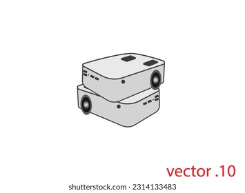 Projector Vector Images, Projector, film vector icon Pro Vector, Projects vector icon sign symbol, Projector icon illustration design