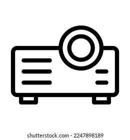 Projector Vector Line Icon Design