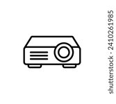 Projector vector line icon illustration.