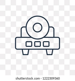 Projector vector outline icon isolated on transparent background, high quality linear Projector transparency concept can be used web and mobile