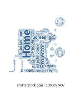 projector word cloud. tag cloud about projector.