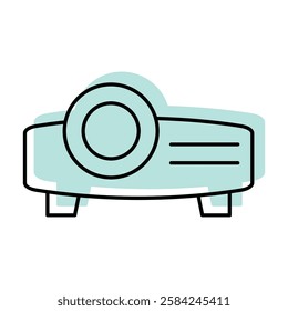 Projectorcolor shadow line icon outline icon, pixel perfect 