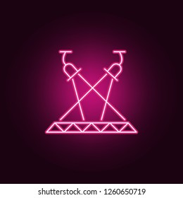 projectors for the stage icon. Elements of Spotlight in neon style icons. Simple icon for websites, web design, mobile app, info graphics