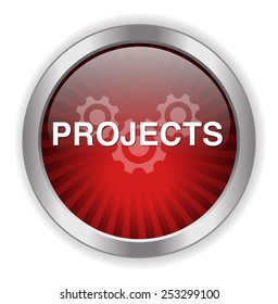 Projects Button Stock Vector (Royalty Free) 253299100 | Shutterstock