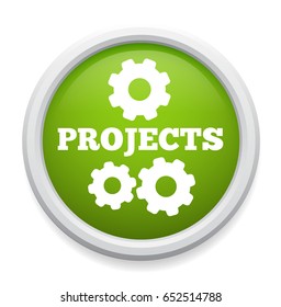 Projects Button Stock Vector (Royalty Free) 652514788 | Shutterstock