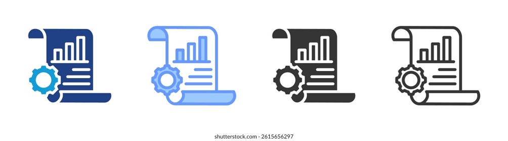 Projects icon set multiple style collection