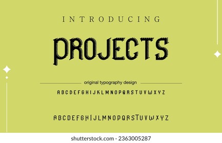 Projects Sport Modern Italic Alphabet Font. Typography urban style fonts for technology, digital, movie logo design. vector illustration