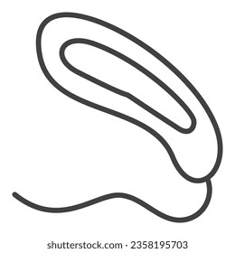 Prokaryote Bacteria vector concept thin line icon or symbol