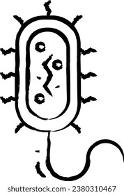 prokaryote hand drawn vector illustration