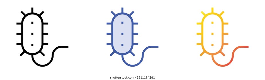 prokaryotic icon. Linear, Blue Fill and Gradient Style Design Isolated On White Background