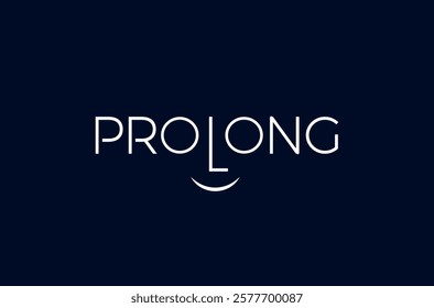 Prolong logo, mental health logo, creative human face logo. smiley face, health and medical logo, spa and aesthetics, wellness, long lasting, beauty, Vector Icon Symbol illustrations, Wordmark design,