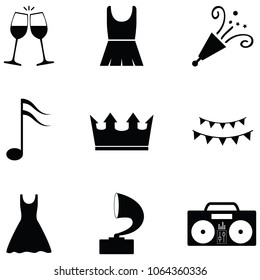 prom icon set