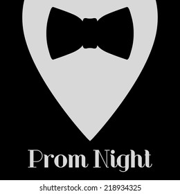 prom night black bow tie