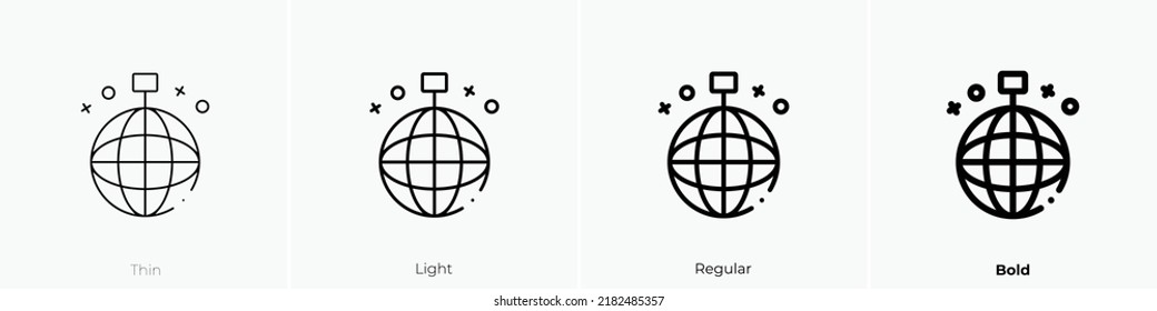 prom night icon. Thin, Light Regular And Bold style design isolated on white background