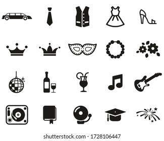 Prom Night Icons Black & White Sticker Set Big