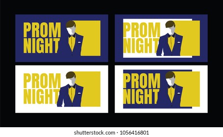 Prom Night Party Background For Poster Or Flyer, Vector Design Banner, Invitation Card