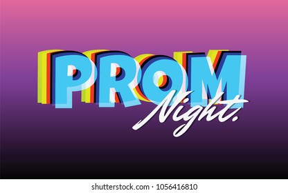 Prom Night Party Background For Poster Or Flyer, Vector Design Banner, Invitation Card