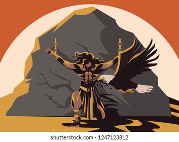 prometheus punishment eaten by an eagle