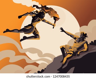 Prometheus Stealing Fire Greek Mythology