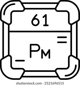 Promethium Line vector Icon Design