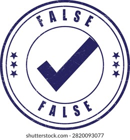 A prominent blue grunge texture circular rubber stamp displaying the word 