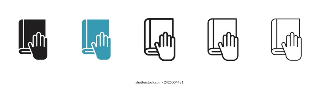 Promise Affirmation Vector Icon Set. Commitment Assurance vector symbol for UI design.