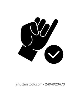 promise concept line icon. Simple element illustration. promise concept outline symbol design.