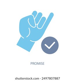 promise concept line icon. Simple element illustration. promise concept outline symbol design.