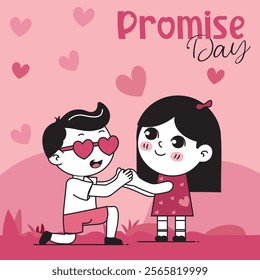 Promise Day Celebration - Romantic Commitments and Love Vector Design