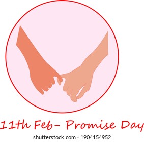 Promise Day Vector Illustration For 11th February