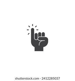 Versprechen Sie Geste Hand. Vektorgrafik-Symbol 